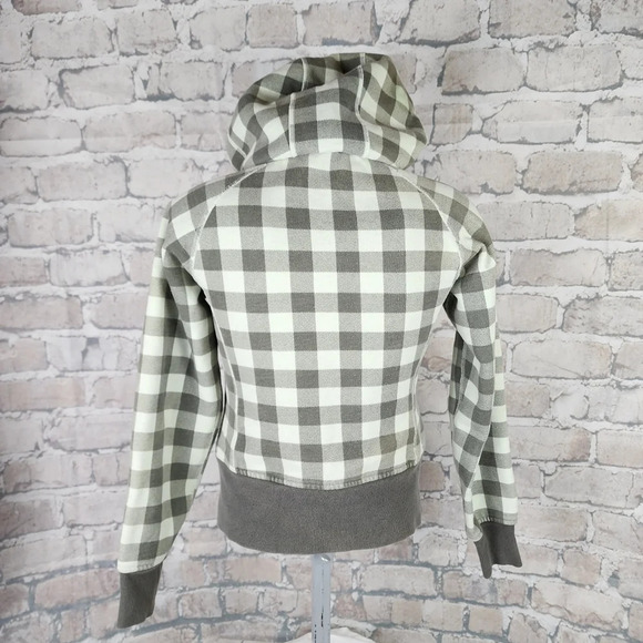 Lululemon Athletica  Original Scuba Hoodie Two-Tone Green Checker Plaid No Size - Picture 7 of 11